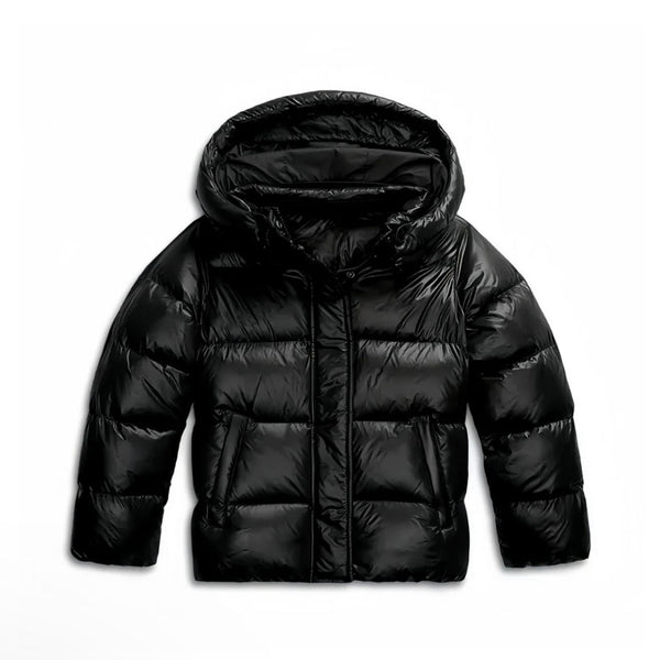 Chaqueta acolchada corta con capucha