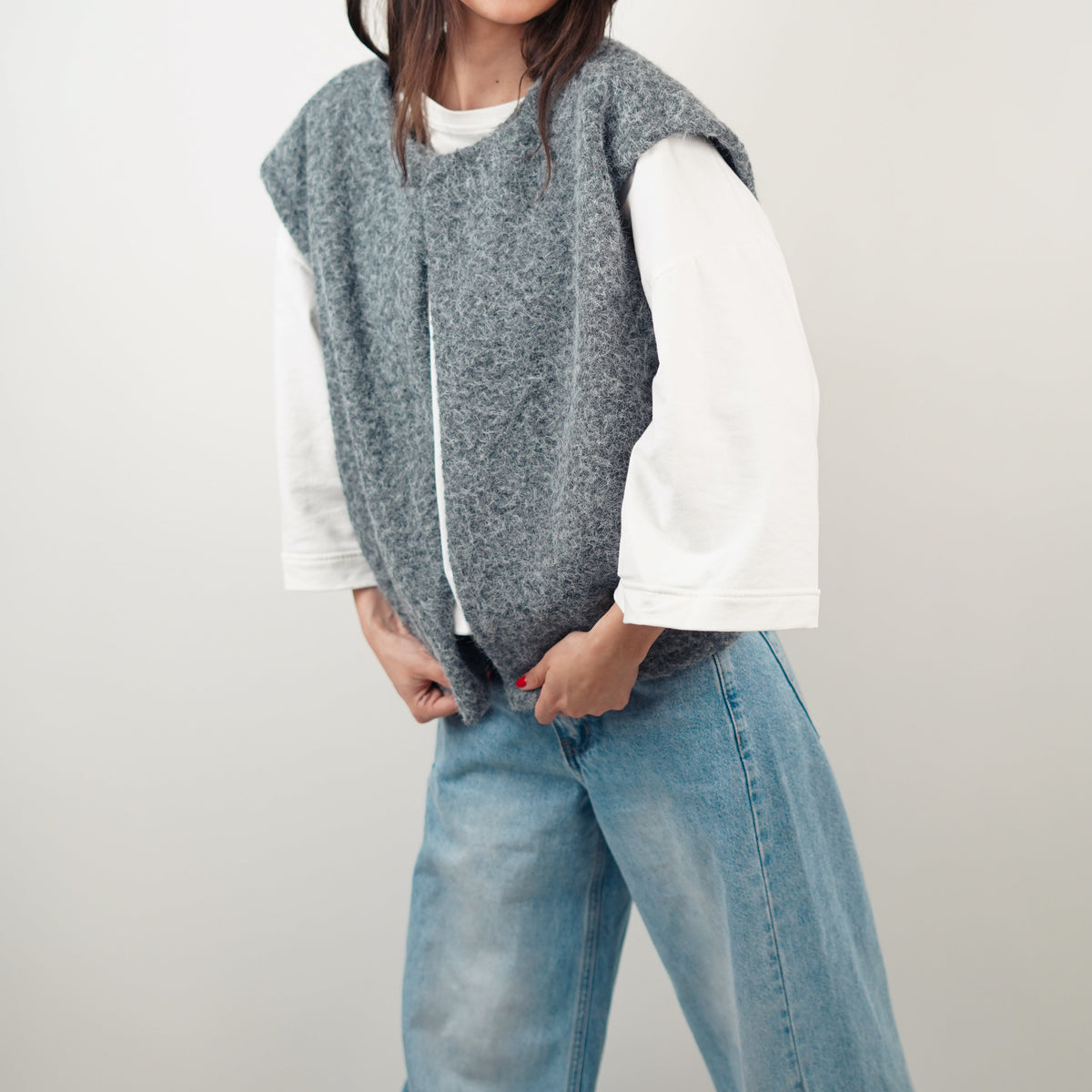 Chaleco Gris Sin Mangas