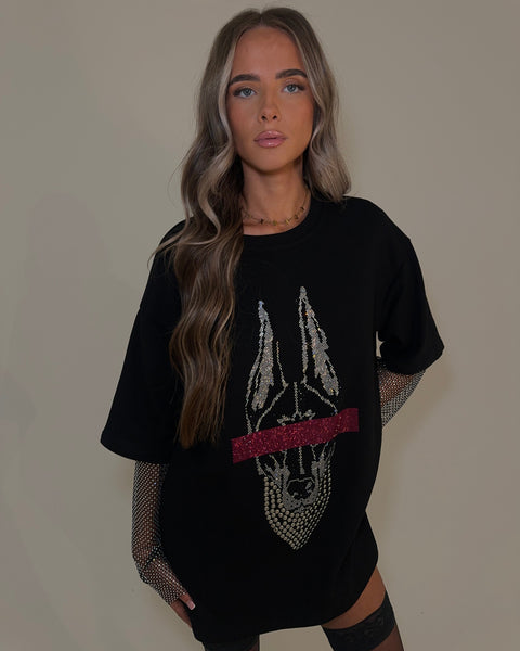 camiseta oversize de manga corta