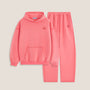 Conjunto de sudadera con capucha y pantalón baggy rosa