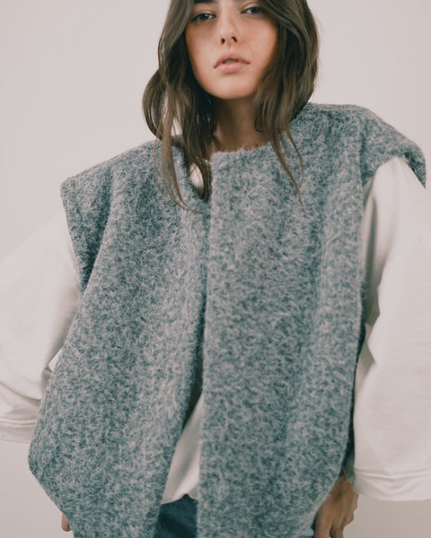 Chaleco Gris Sin Mangas