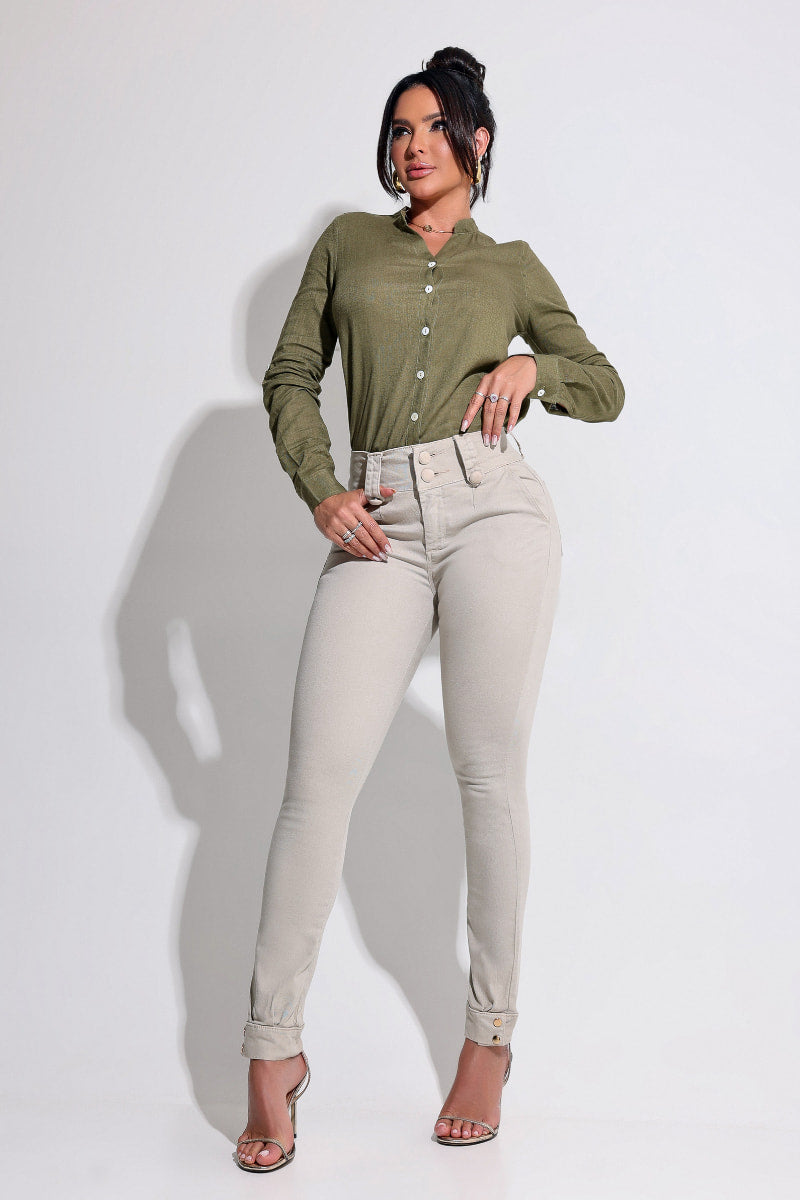 Pantalón Skinny de Talle Alto