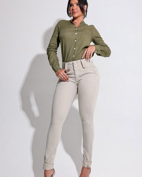 Pantalón Skinny de Talle Alto