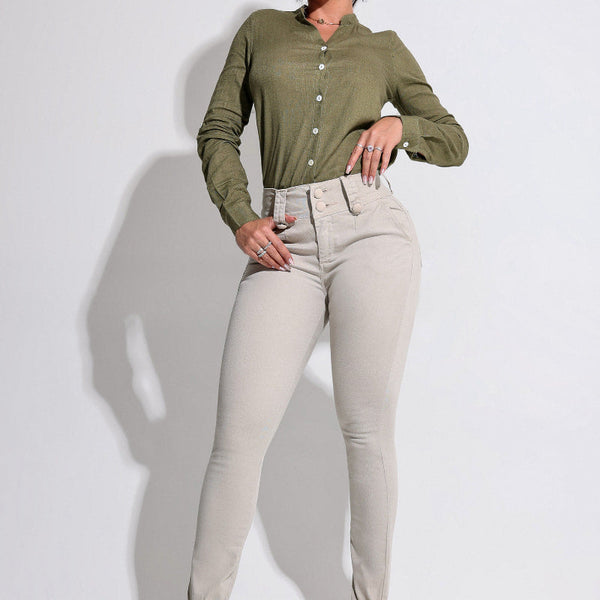 Pantalón Skinny de Talle Alto