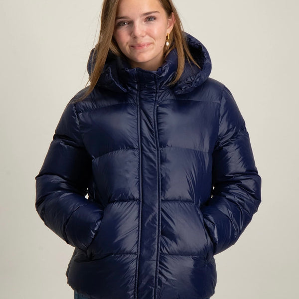 Chaqueta acolchada corta con capucha