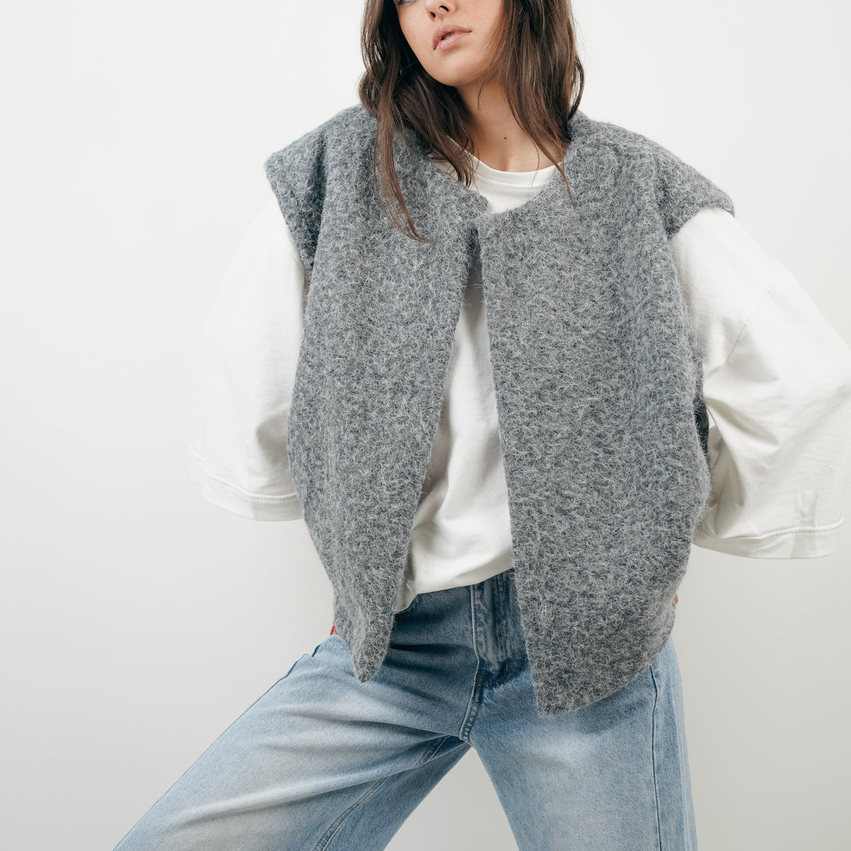 Chaleco Gris Sin Mangas