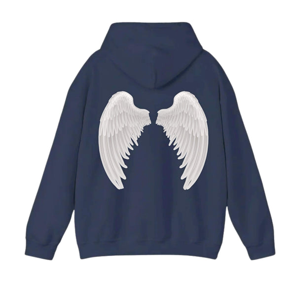 Sudadera con Capucha Alas Blancas