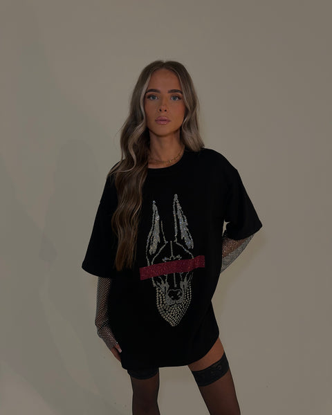 camiseta oversize de manga corta