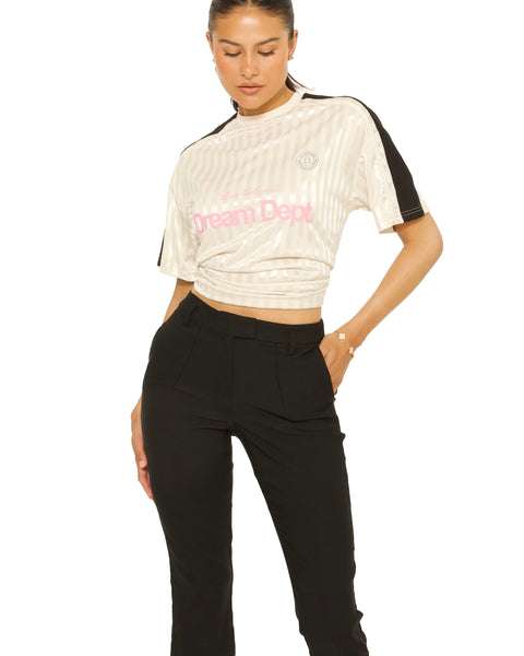 Pantalón capri ajustado de cintura alta